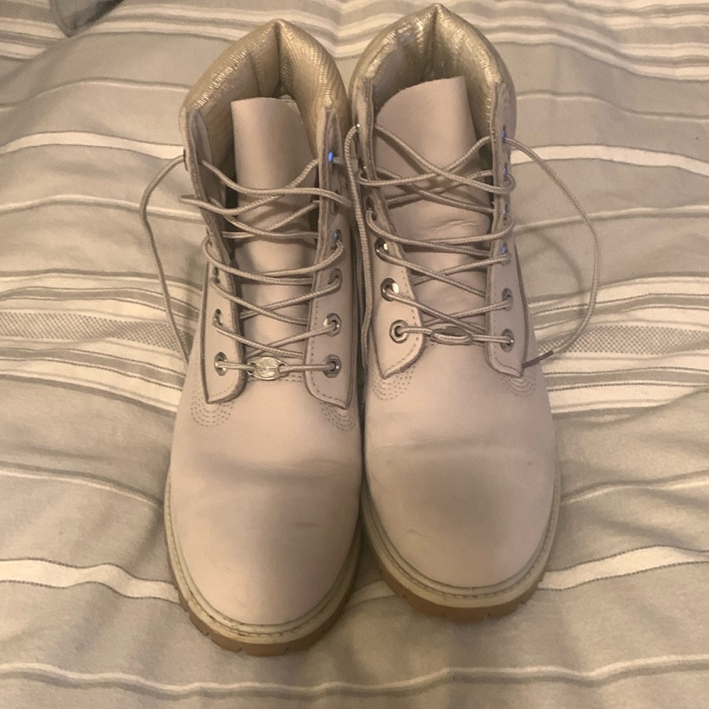Grey Timberland boots